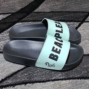 VS PINK BEACH PLEASE SLIDES SANDALS